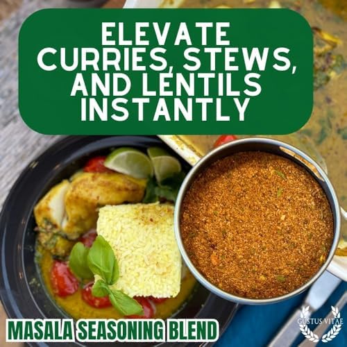 Taste of India: Masala Seasoning Blend | Gourmet Spice | All Natural Mix, Non GMO | Hand Made, Small Batch Spice Mix | Made in USA | Artisanal Seasoning | GLP-1 Friendly | Magnetic Tin | Sustainably Sourced | Ultra Premium | Gustus Vitae