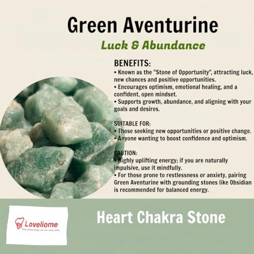 4 Pcs Natural Green Aventurine Love Heart Palm Stone Reiki Balancing Worry Stone(1 Inch)
