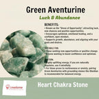 Heart Shaped Crystal Stone - Polished Gemstone Pocket Worry Stone, Natural Crystal Heart Gift for Valentine Mothers Day Decor, 1.8 Inches Green Aventurine