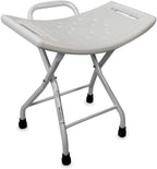 Portable Foldable Aluminum Bath Stool Shower Stool,Bathroom Seat Shower Chair Bathing Aid for Elderly Disabled and Handicapped Bath Seat Bench Pregnant Women Chair