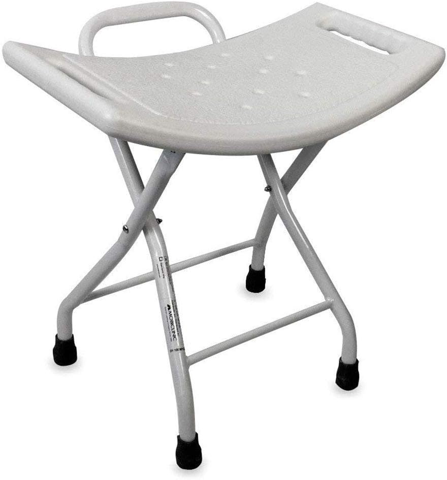 Portable Foldable Aluminum Bath Stool Shower Stool,Bathroom Seat Shower Chair Bathing Aid for Elderly Disabled and Handicapped Bath Seat Bench Pregnant Women Chair
