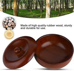 Wood Shaving Bowl, Rubber Wood Shaving Soap Cream Bowl Men Foaming with Cover