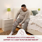 KARM Plus Size Knee Brace for Women & Men Plus Size - Adjustable Knee Support Brace for Meniscus Tear, Arthritis Pain, Compression with Side Stabilizers - Obese People (4XL/5XL/6XL Gray)