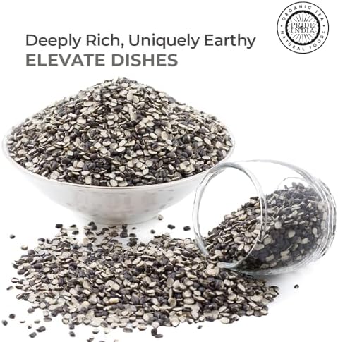 Pride Of India - Indian Split Black Gram Matpe Beans - Protein & Fiber Rich Urad Dal, 1.5 Pound Jar