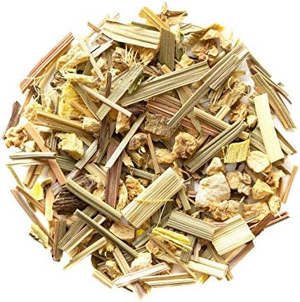 Heavenly Tea Leaves Organic Lemon Ginger, Loose Leaf Herbal Tea, 4 oz. (Approx. 50 Cups of Tea) - Naturally Caffeine Free, Perfect Hot or Iced!