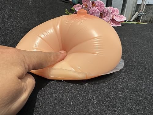 BIMEI Soft Water One-piece Silicone Breast Forms Fake Breasts False Boobs for Crossdresser Cosplay Transgender