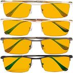 Eyekepper 4-Pack Quality Half-Rim Reading Glasses Readers with Spring Hinges Include Computer Readers for Women Men