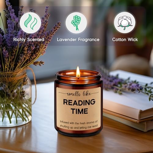 GSPY Reading Candle, Book Lovers Gifts, Readers, Bookish Present - Reading Accessories, Cute Reader Ideas - Funny Mothers Day, Birthday Gifts for Book Lovers Women, Bookworm, Librarian, Men, Booklover