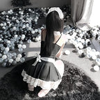 mzenuop Maid Dress Cosplay Sweet Classic Apron Costume with Socks