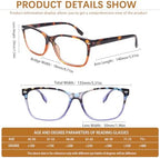 CLASAGA Progressive Multifocal Reading Glasses for Women Photochromic Gray Sunglasses Blue Light Blocking Computer Readers