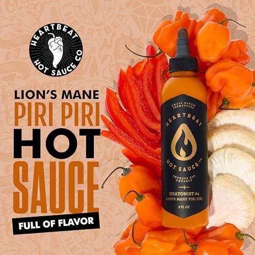 Heartbeat Hot Sauce Co. | Lion's Mane Piri Piri, 6 oz.