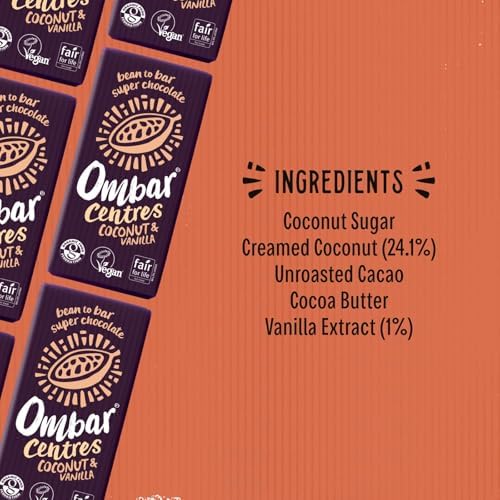 Ombar Vanilla & Coconut Centre 35g (Pack of 10)