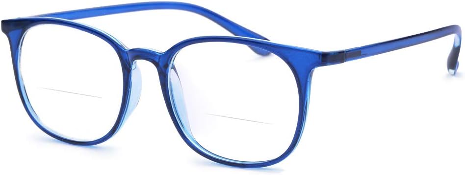 Fuisetaea Photochromism Gray Bifocal Reading Glasses Lightweight TR90 Frame Transition Readers Eyeglasses