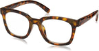 Peepers by PeeperSpecs Women's to The Max Square Blue Light Blocking Reading Glasses, Tortoise, 49 + 1.75