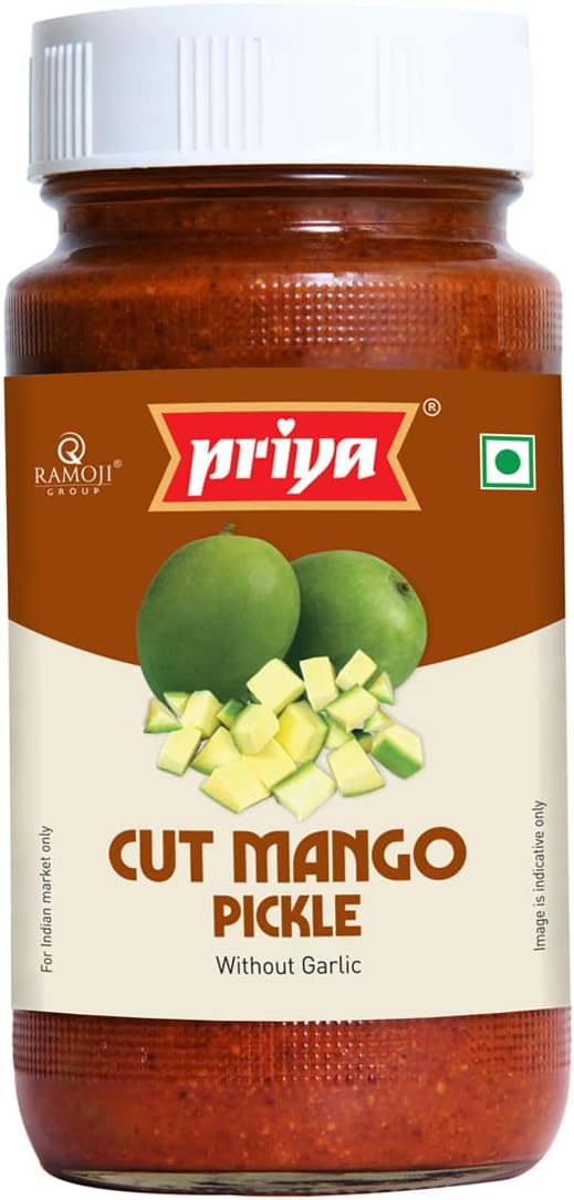 Priya Cut Mango Pickle W/o Garlic 300 gms