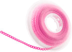 JMU Dental Orthodontic Power Chain Multicolor Spool Elastic Rubber Bands for Teeth Braces (Closed) 15Feet/ Roll, Pink