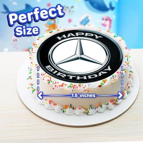 7.5 Inch Edible Cake Toppers – Luxury Car Inspired Birthday Party Collection of Edible Cake Decorations
