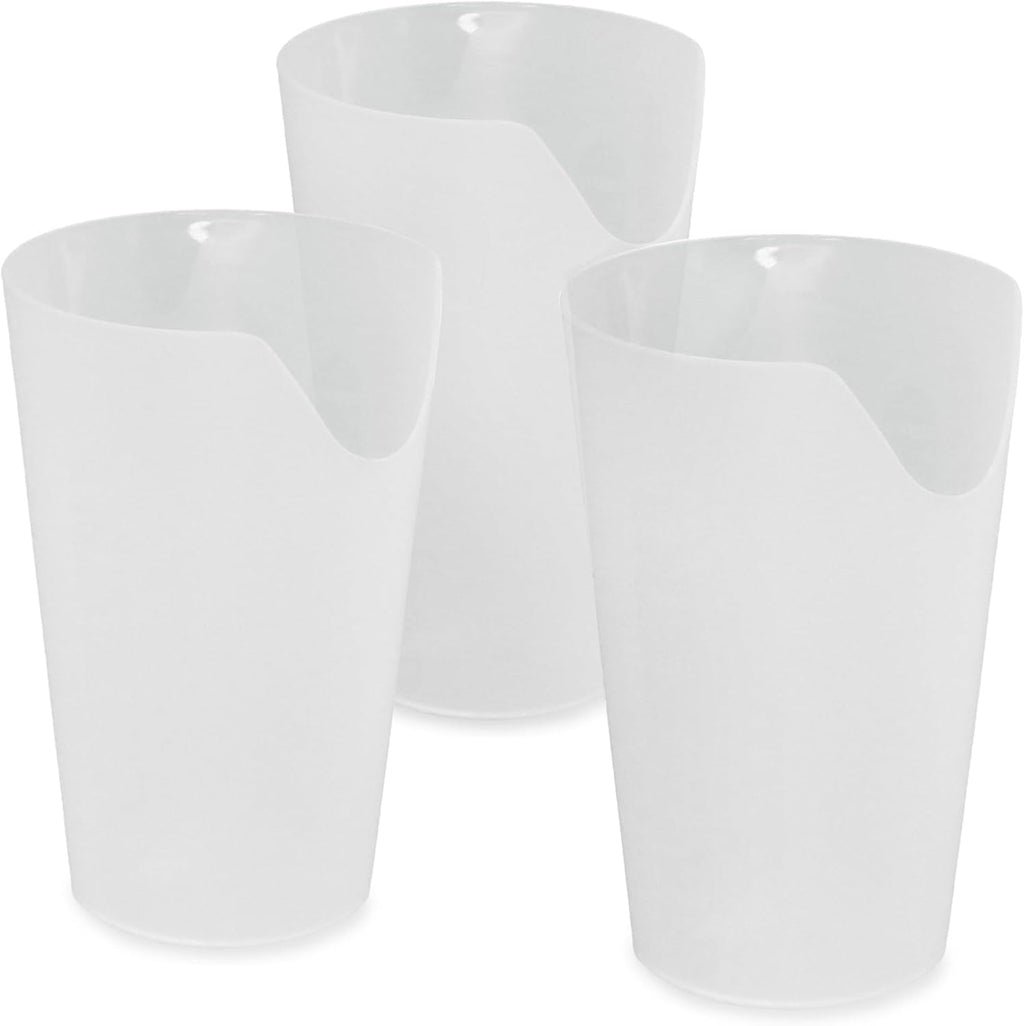 HealthSmart 8 oz. Nosey Cups for Adults - 3 Pack, Adult Sippy Cup, Autism Friendly, Dysphagia, Special Needs, Parkinsons and Occupational Therapy Tools, Elderly Assistance Products