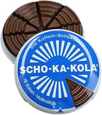 SCHO-KA-KOLA Milk Chocolate with natural Caffeine from Cocoa, Cola-Nut-Powder and Coffee 6 tins x 100 g/Germany