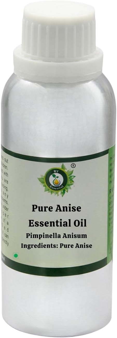 R V Essential Pure Anise Essential Oil 300ml (10oz)- Pimpinella Anisum (100% Pure and Natural Steam Distilled)