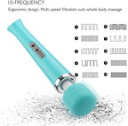 AEVEONE Wired Powerful Handheld Electric Massager with Strong 10 Modes Personal Back Massage for Sports Recovery, Muscle Aches, Relaxing Body (Light Blue)