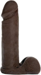 Doc Johnson Vac-U-Lock - The Realistic Cock - ULTRASKYN - 8 Inch - F-Machine and Vac-U-Lock Harness Compatible Dildo - Chocolate