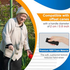 supregear 4PK Cane Grips, Foam Replacement Hand Grips for Offset and Walking Canes, Non-Slip Handle Covers for Handlebars, 4.53 x 0.8 x 0.8 in/11 x 2 x 2 cm