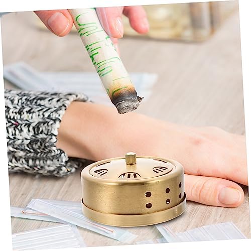 FOMIYES 4pcs Box Smokeless Box Smokeless Moxa Tank Moxa Burner Copper Tank Adjustable Tank Burner Holder Massage Accessory Body Massager Tool
