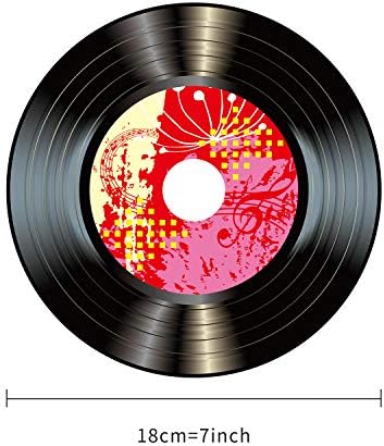 Boao 35 Pieces 7 Inch 1950's Records Decorations Rock and Roll Music Party Decorations 70's Wall Vinyl Records for Disco Birthday Music Theme Party
