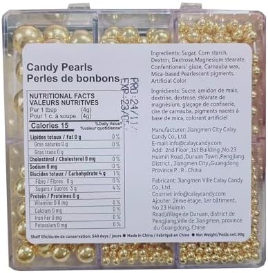 Sentovac Edible Gold Pearls Sprinkles 4 Size（2mm 4mm 7mm 1cm）Mix for Cake Decorating Candy Cupcake Cake Topper Cookie Baking Decorations Supplies
