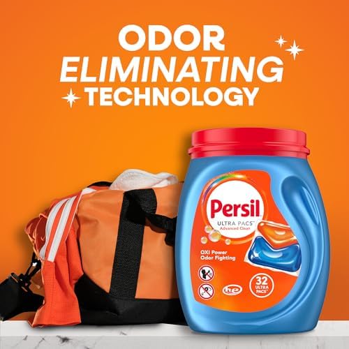 Persil Ultra Pacs Advanced Clean Oxi+Odor Power Laundry Detergent, 80 count