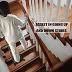 Aliseniors Adjustable Stair Climbing Cane for Seniors, 400 lbs Step Assist Aid for Walking Up & Down Stairs, Stability Walking Sticks and Mobility on Stairs, Stair Lift Walker Cane for Balance