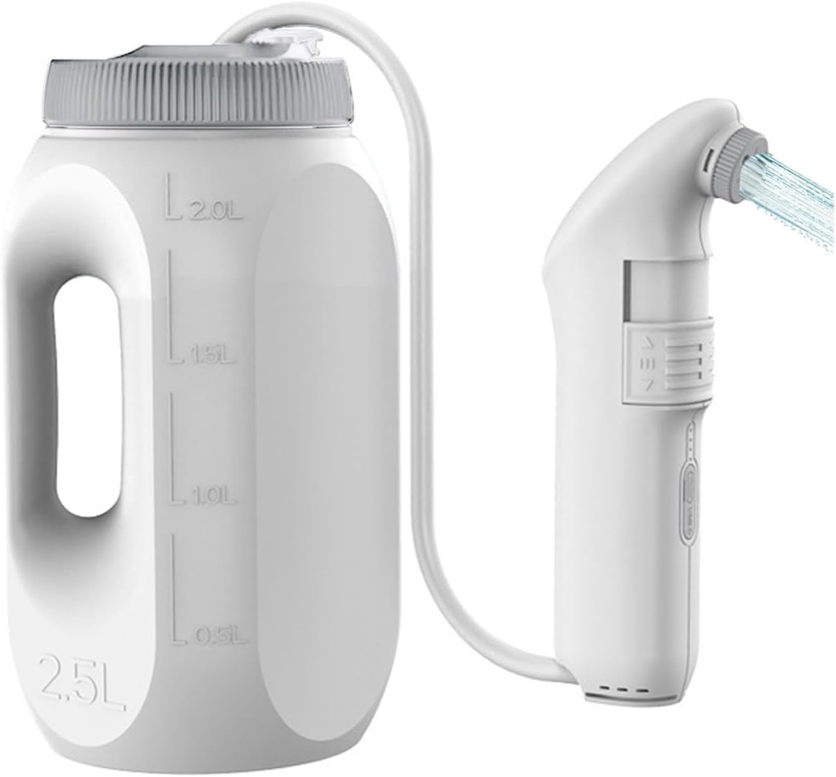 Electric Portable Bidet for Travel,Large Handheld Bidet Sprayer with 2.5L Peri Bottle,High Pressure Rechargeable,Portable Toilet Butt Washer shatafa for Women,Men,Elder,70-Minute Usage