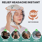 Flaxseed Heating Pad for Tension Headaches, Relief and Deep Conditioning Therapy Hot Cap for Hair Care, Natural Microwave Heating Cap for Head Pressure and Stress Relief