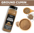 Fresh Finest Ground Cumin 11.9 OZ (340g) - Premium Quality Ground Cumin - All-Natural, Non-GMO, Gluten-Free, Kosher - Perfect for Cooking, Seasoning, and Spicing
