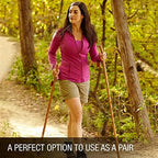 Brazos Handcrafted Wood Walking Stick, Twisted Oak, Ergonomic Style Handle, for Men & Women, Made in The USA