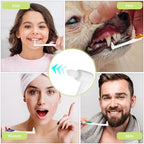 4pcs Tuft Toothbrush Single Tufted Slim Interspace Teeth Brushes End-tuft Tapered Compact Soft Dental Brushes for Detail Cleaning (Green + Blue + Yellow + Purple)