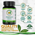 Propolis Health Propolis Capsules 1000mg-Daily with Vitamin E Per dose - Pure Brazilian Green Propolis Extract - Immune Booster 50 Days Supply -100 Capsules