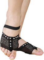 Calcifer White/Black Belly/Ballet Dance Socks Dance Toe Pad Practice Shoes foot thong Protection