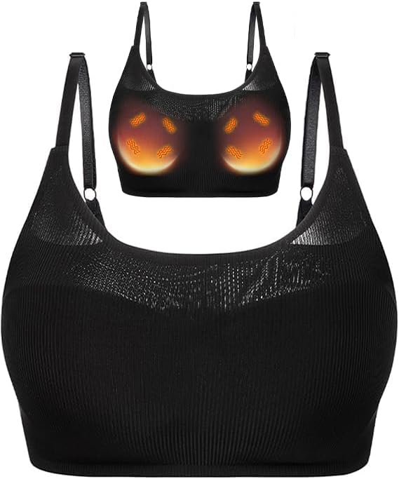 Heated Breast Massager Bra - USB Rechargeable Chest Enlargement Growth Stimulator
