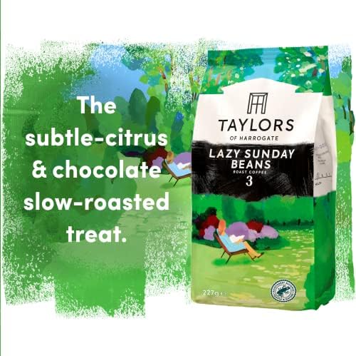 Taylors of Harrogate Lazy Sunday Whole Beans Coffee 227 g (Pack of 6)