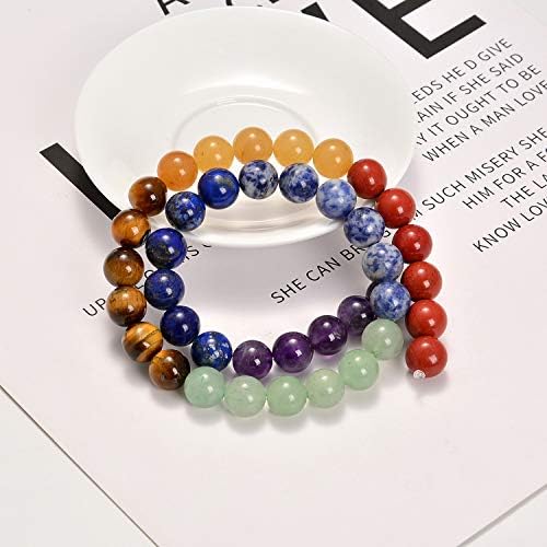 AD Beads Healing Reiki 7 Chakras Yoga Natural Gemstone Round Loose Beads 10mm 16''