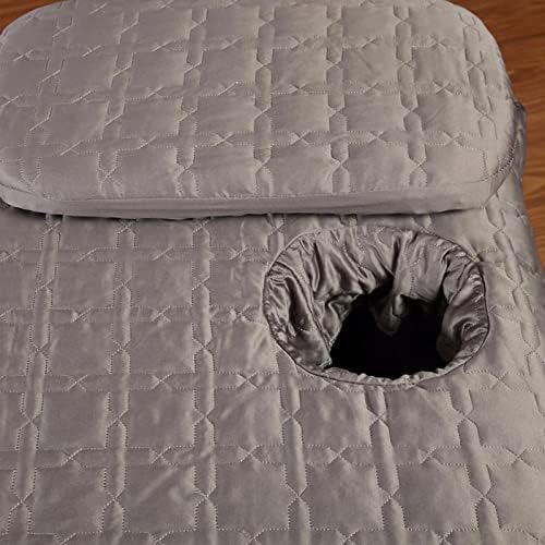 MIPOPS 4-Piece Microfiber Massage Table Sheet Set, Soft Facial Bed Cover, Solid Color Beauty Bedspreads Salon Bed Cover for Body Massage(Purple,185x70cm(73x28inch))