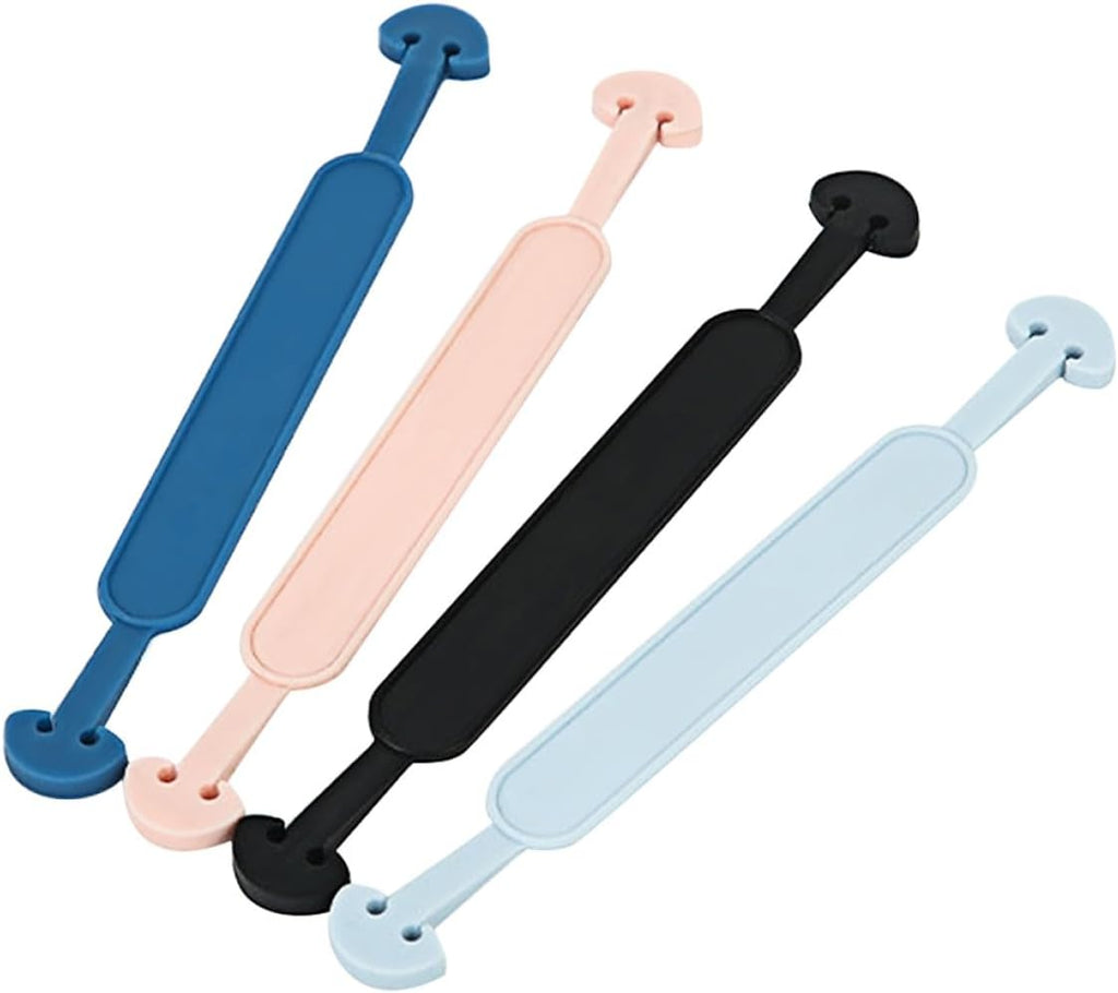 20pcs Ear Hook Straps Non-Slip Rope Extension Bands (Sky Blue, Black, Blue, Pink) Comfortable Ear Saver Accessories for Face Masks and Use
