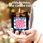 40th Birthday Gifts Women Men, 40th Birthday Decorations for Women Men, Funny 40 Birthday Candle Gifts for Her Him Mom Dad Husband Wife Best Friends Sister, 1986 40 Year Old Gag Gift Ideas