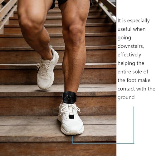 AFO Foot Drop Brace for Walking 2026 Upgraded - Soft Strap with Hard Shell, Reinforced Snap-Fit Lock, Support for Mild Foot Dragging, Tripping, Abnormal Posture, Black