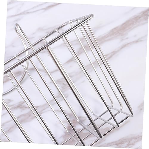 IMIKEYA Stainless Steel Sink Organizer Rack Hanging Kitchen Storage Basket for Sponge Brush and Gadgets Space Saving Drain Rack with Fast Water Drainage for Clean and Tidy Kitchen
