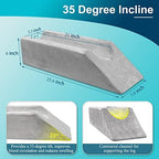 Zelen Leg Elevation Pillow Wedge Knee Leg Rest Pillows for Sleeping Post Surgery Knee Support Foam Bed Wedges Legs Bolster Foot Elevation After Surgery Elevating Pillow Positioning Wedge Cushion