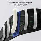 FREETOO Ergonomic Back Support Belt for Men Women Lower Back Pain with 7 Metal Stays, Comfy Back Brace with 3D Soft Pad