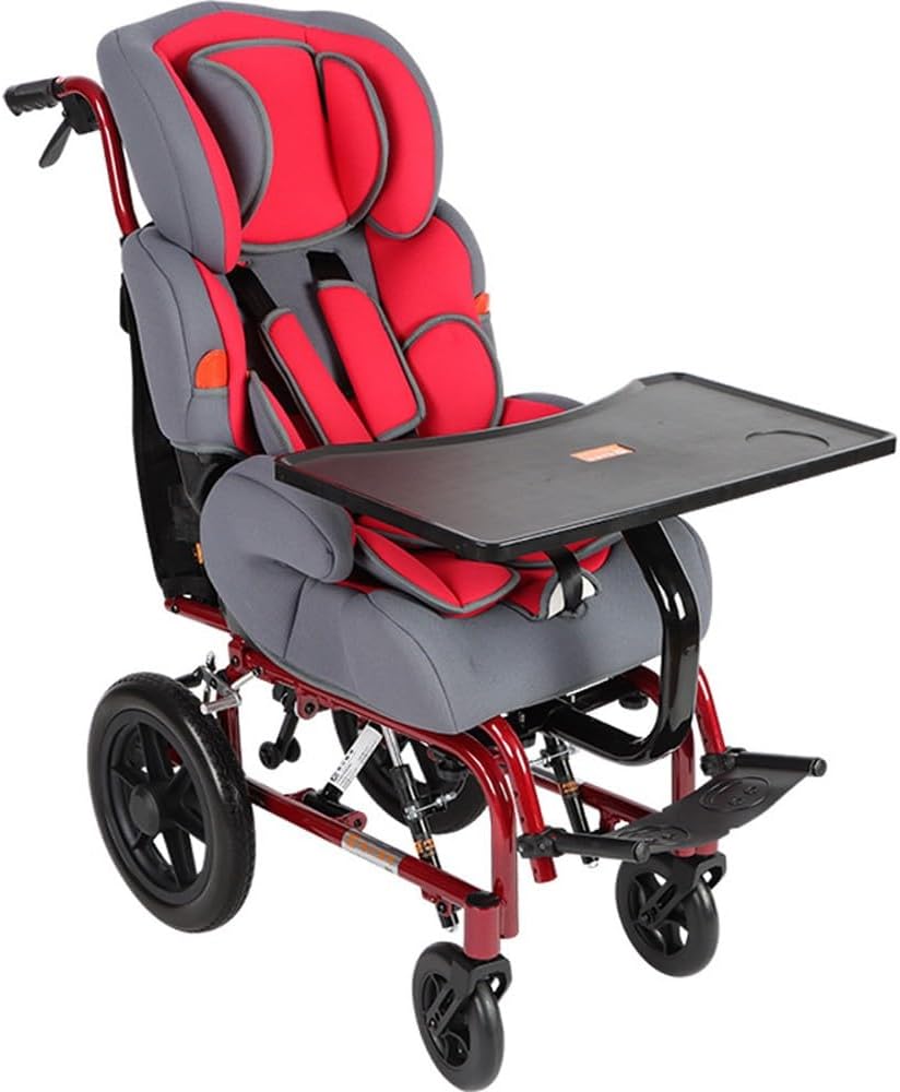 TEidea Wheelchair for Kids with Cerebral Palsy, Lightweight and Foldable Aluminum Alloy Frame Pediatric Wheelchair, Providing Comfortable Mobility for Disabled Teenagers